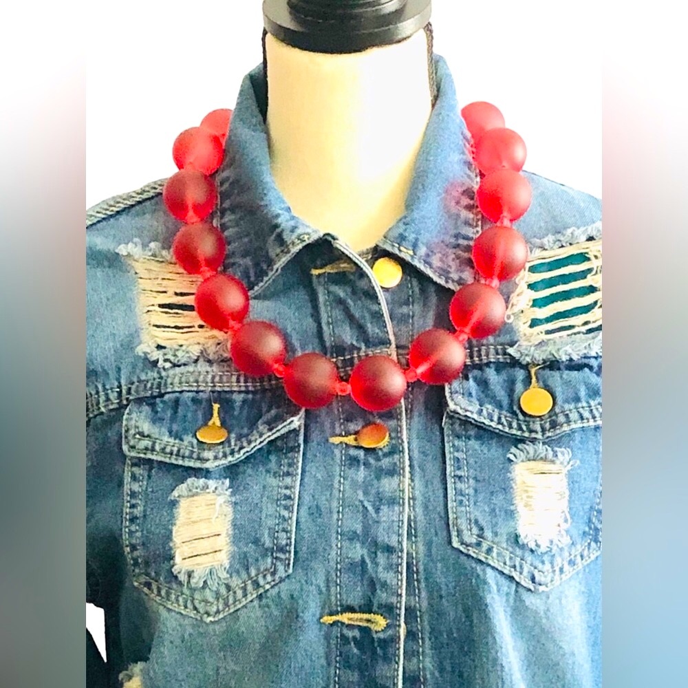 Sassy Jones Red Dina Necklace